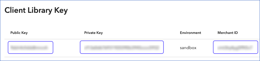 Client Library Key