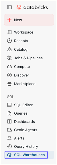 Click SQL Warehouses