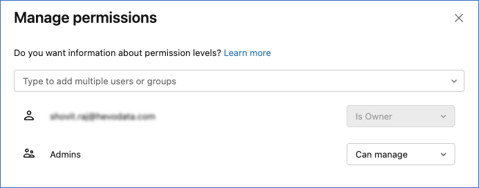 Manage permissions