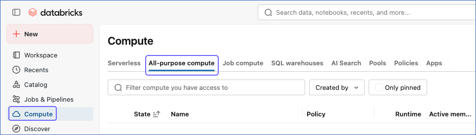 All-purpose compute tab