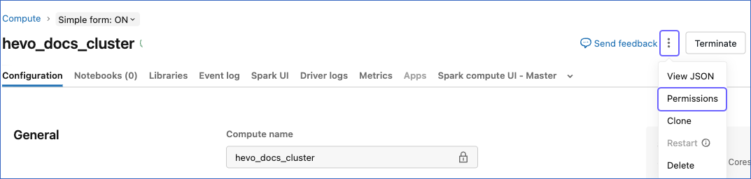 Cluster permissions