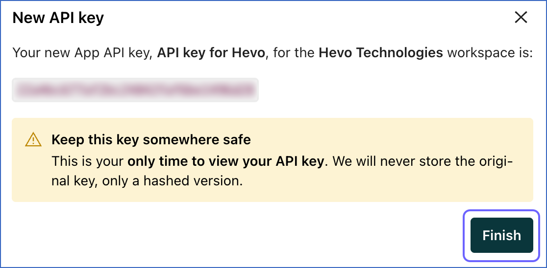 New API key