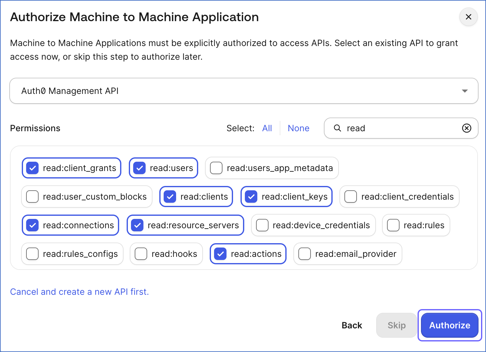 Authorize Permissions