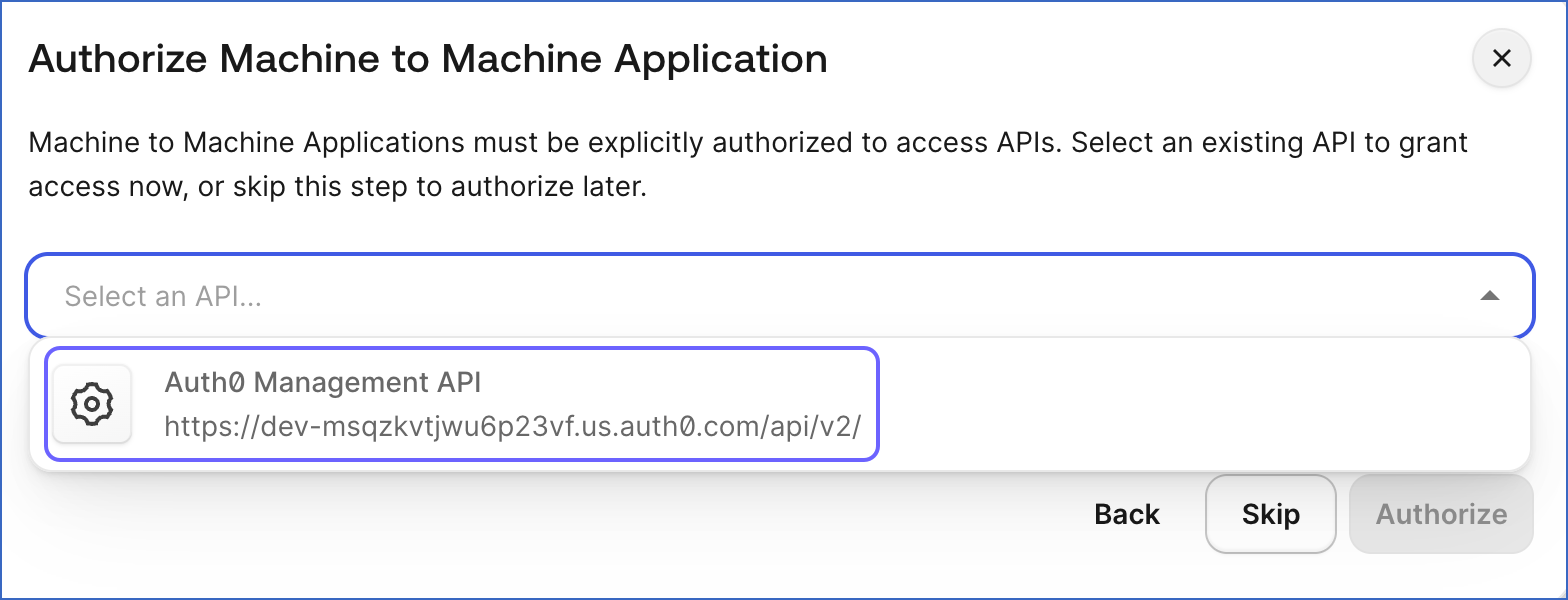 Select an API