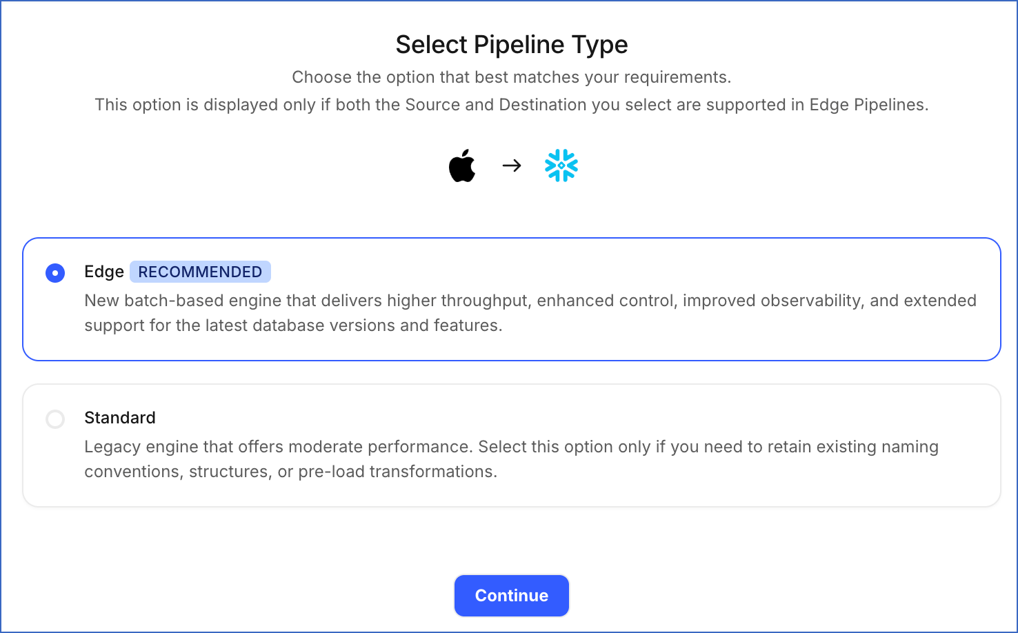 Select Pipeline Type