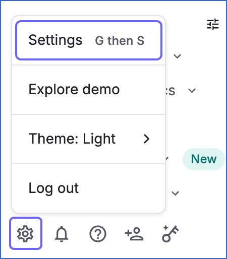 Click Settings