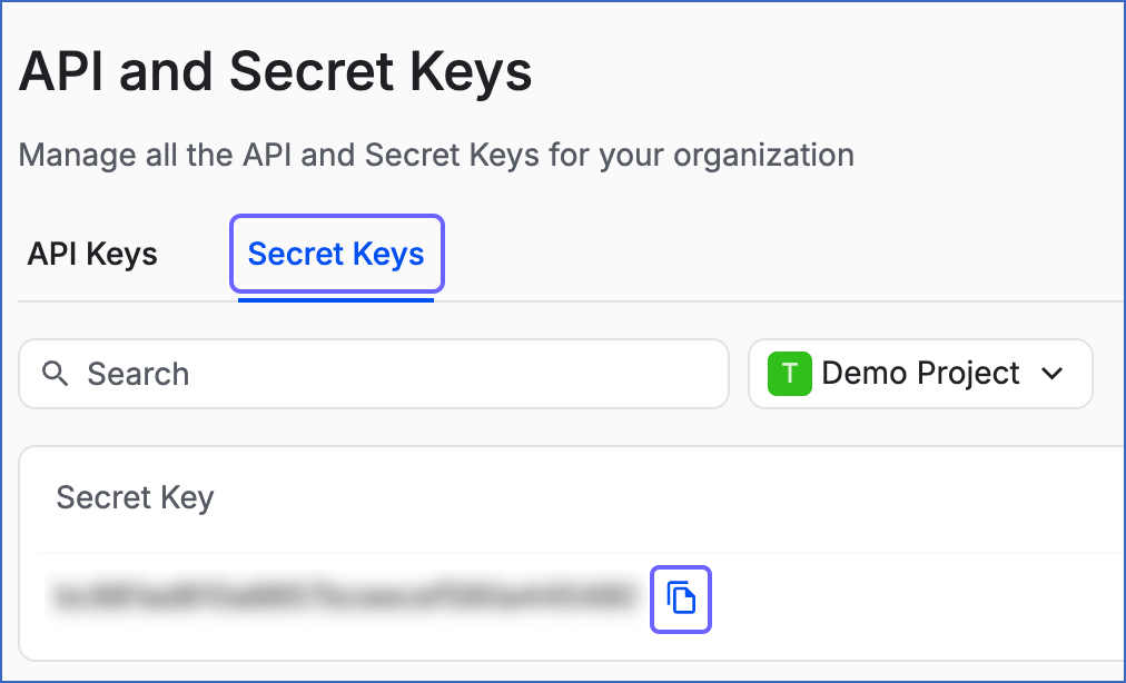 Copy Secret Key