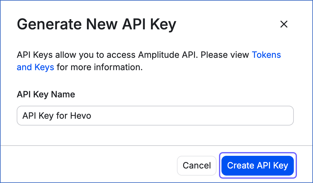 Create API Key