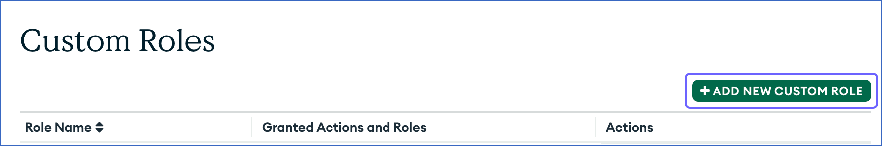 Add New Custom Role