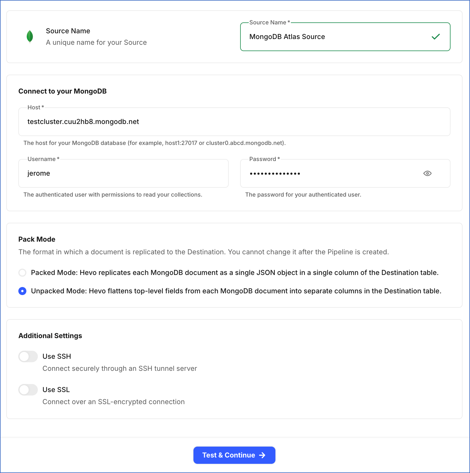 Configure Source