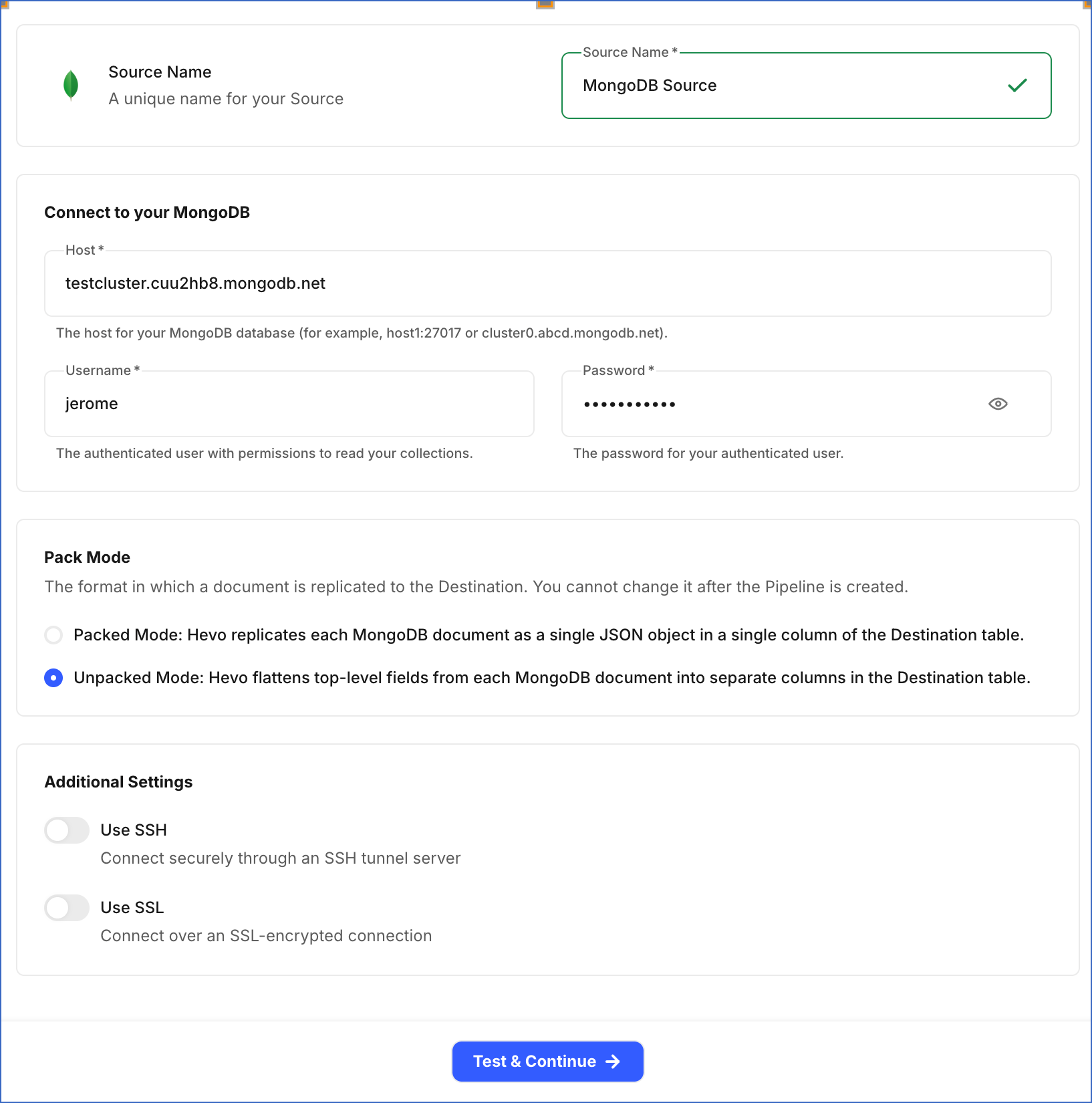 Configure Source