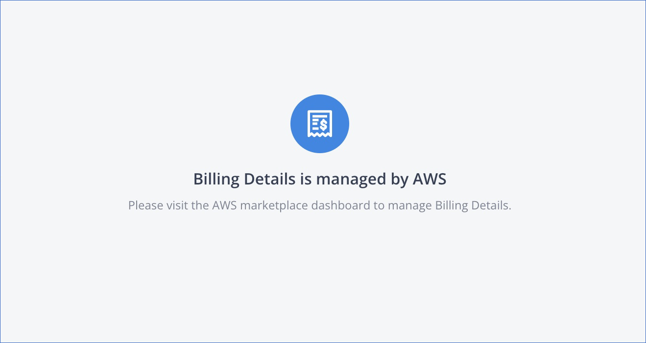 Billing details managed by AWS
