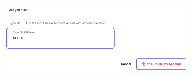 Type DELETE
