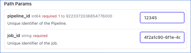 Path Params Job Objects
