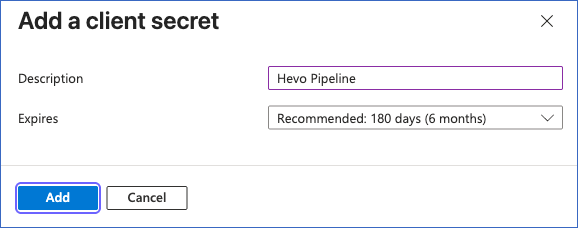 Add a client secret