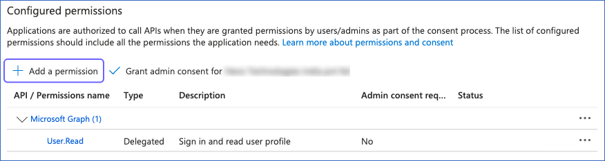 Click Add a permission
