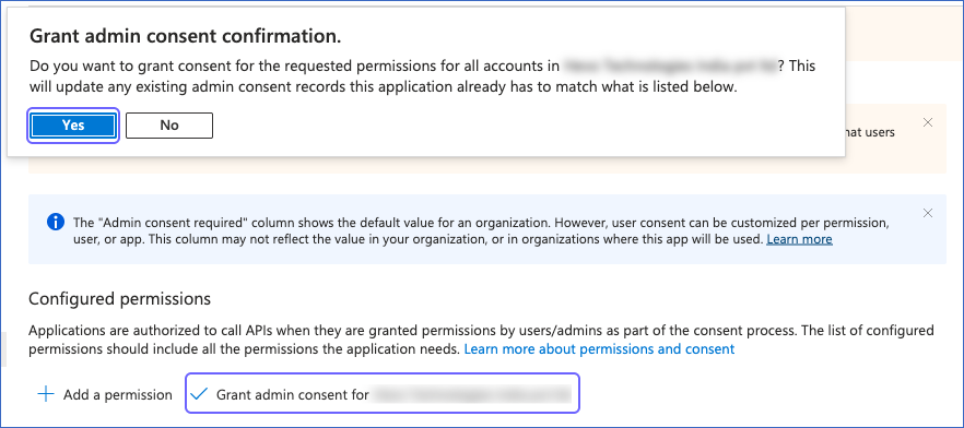 Grant admin consent