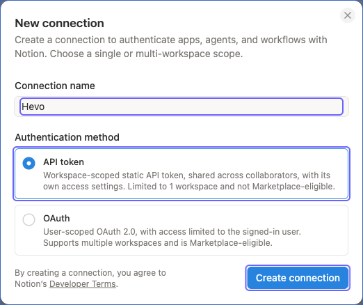 Create connection