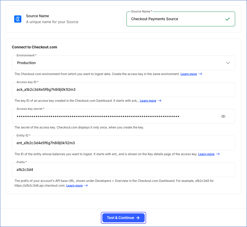 Configure Checkout.com Source