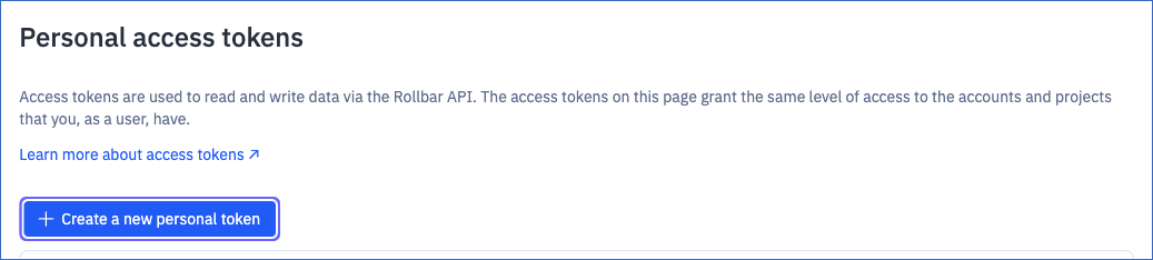 Click Create a new personal token