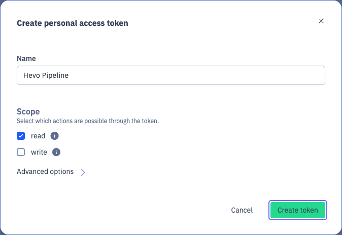 Create personal access token