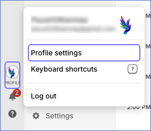 Click Profile settings