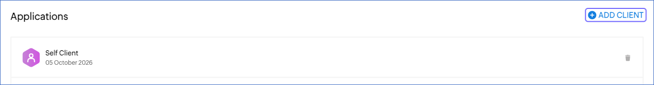 Click ADD CLIENT