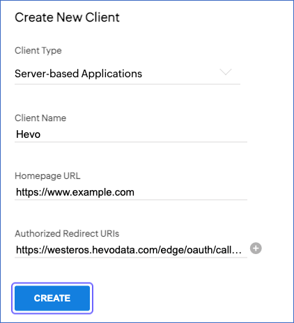 Create New Client