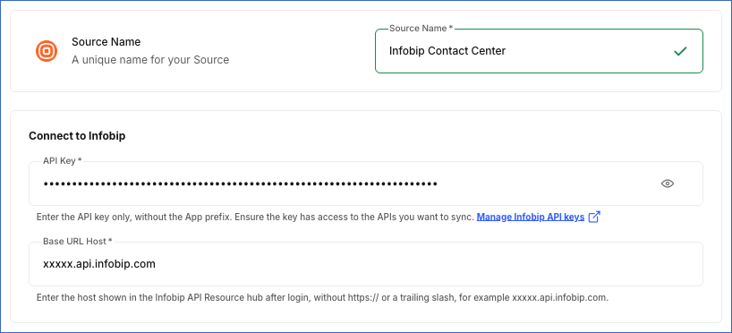Configure Infobip Source