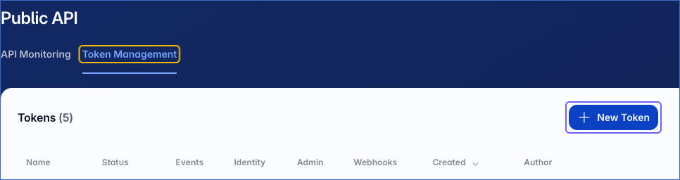 Click New Token