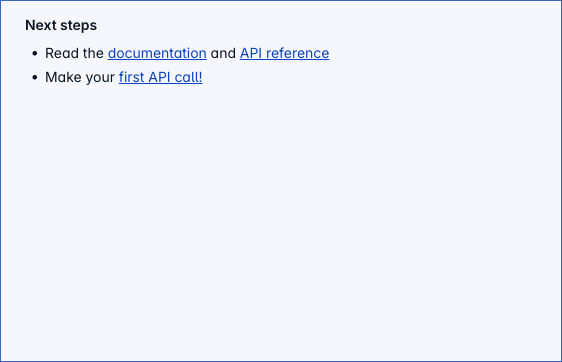 Copy API token