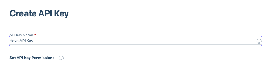 Specify API key name