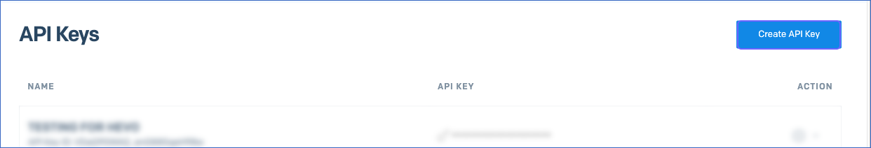 Click Create API Key