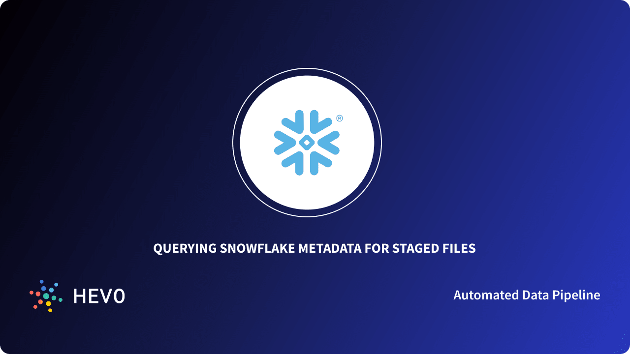 Querying Snowflake Metadata for Staged File: 2 Easy Examples - Learn | Hevo