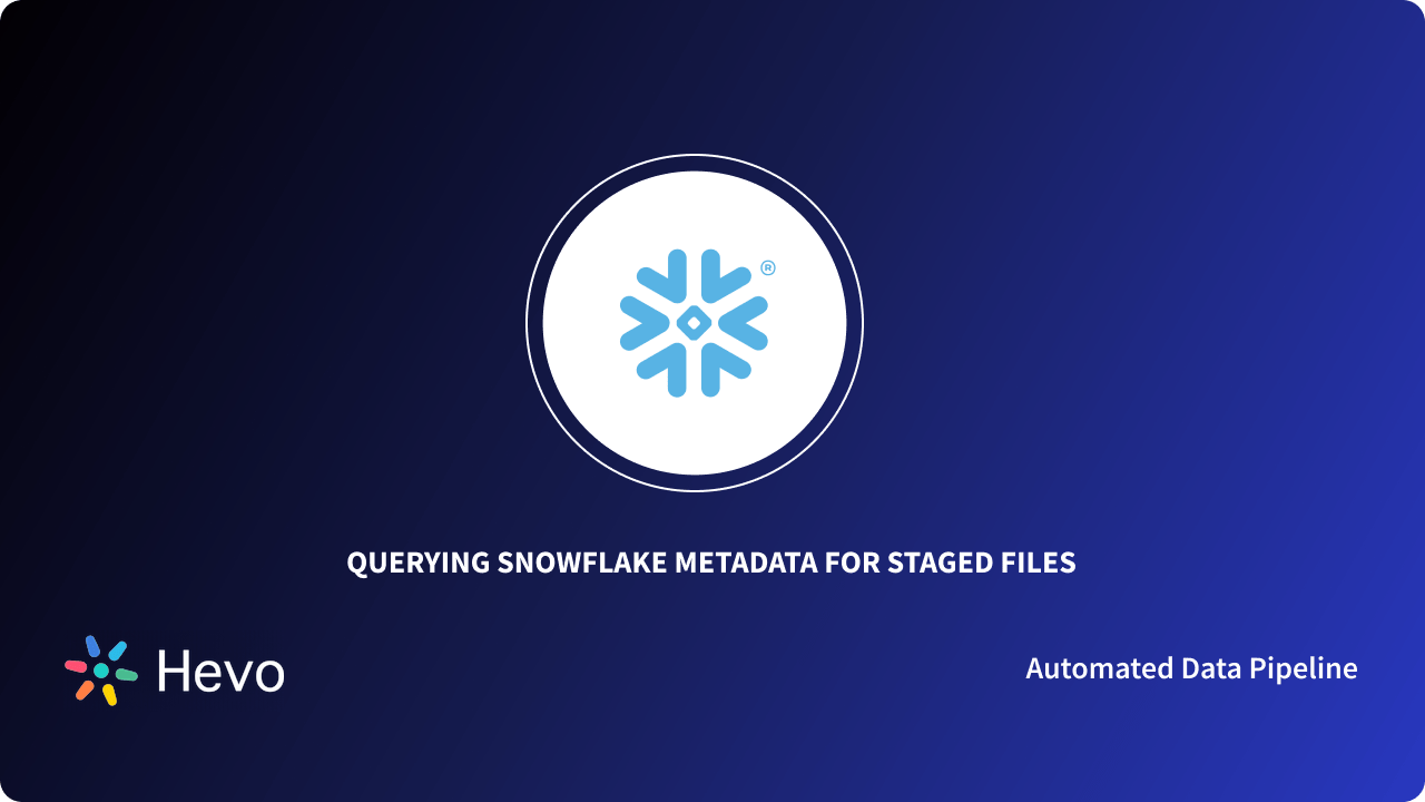 Querying Snowflake Metadata For Staged File 2 Examples Querying Snowflake Metadata For Staged File 2 Examples
