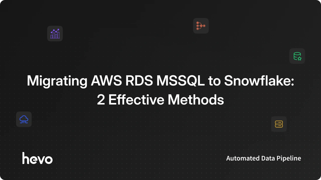 How to get your data from an AWS RDS MSSQL to Snowflake | Hevo