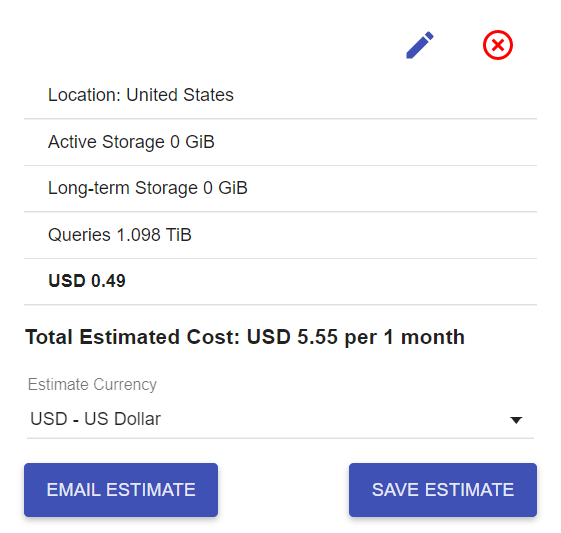 Google BigQuery Pricing 100 GB