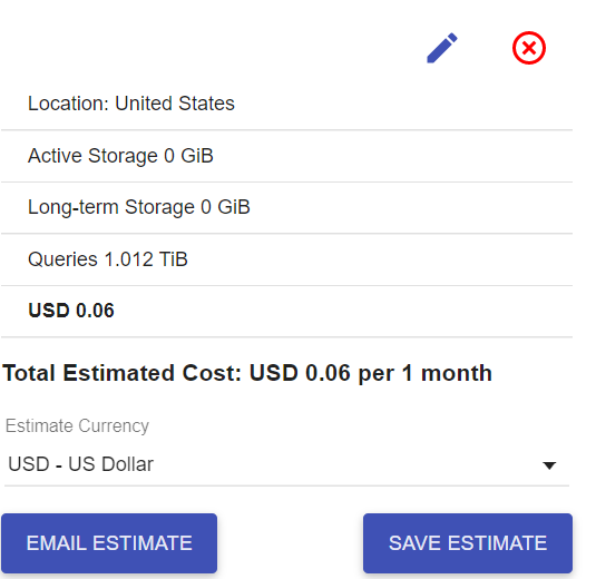 Google BigQuery Pricing 12 GB