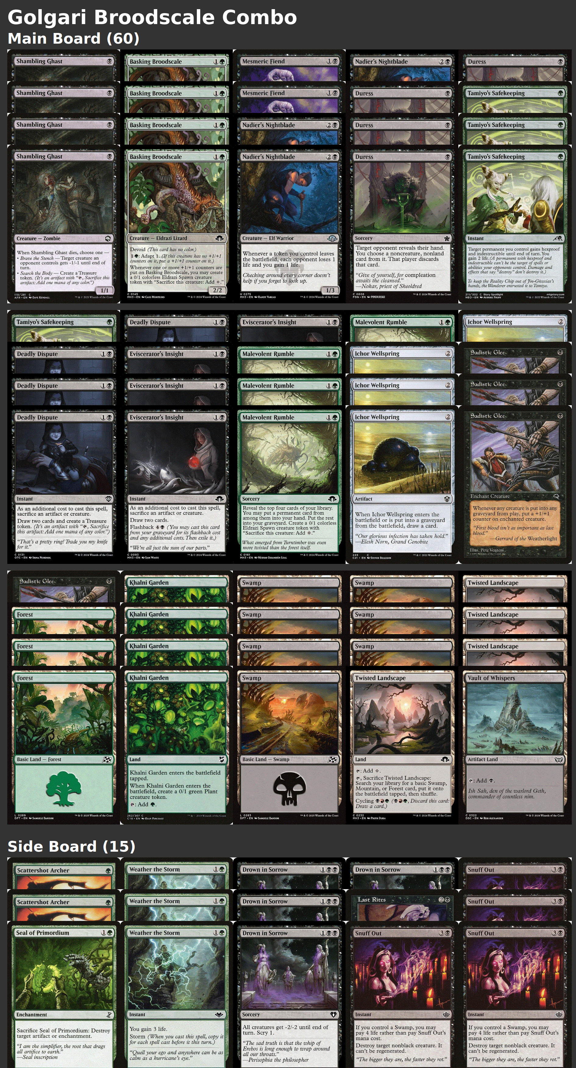 Golgari Broodscale Combo