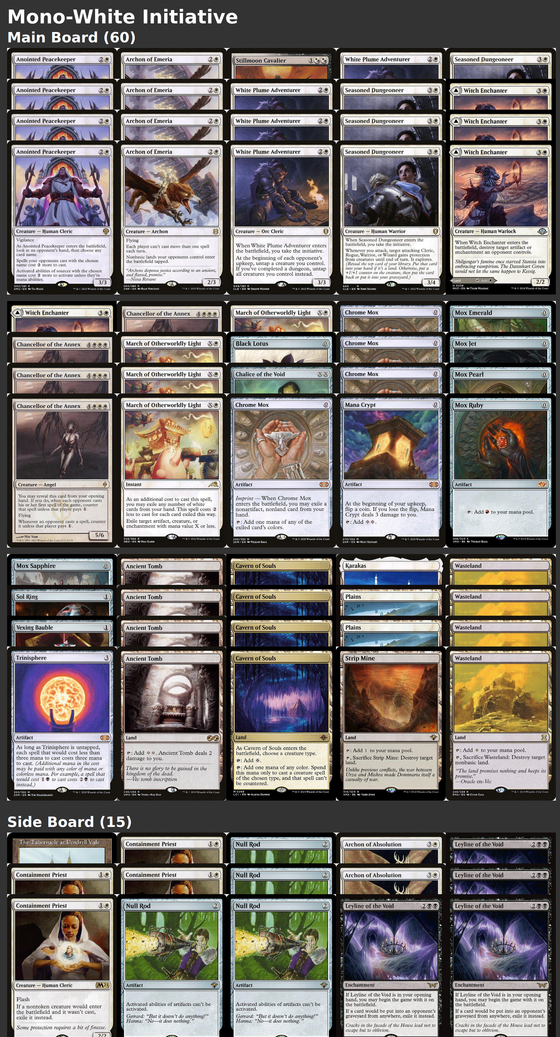 Mono-White Initiative