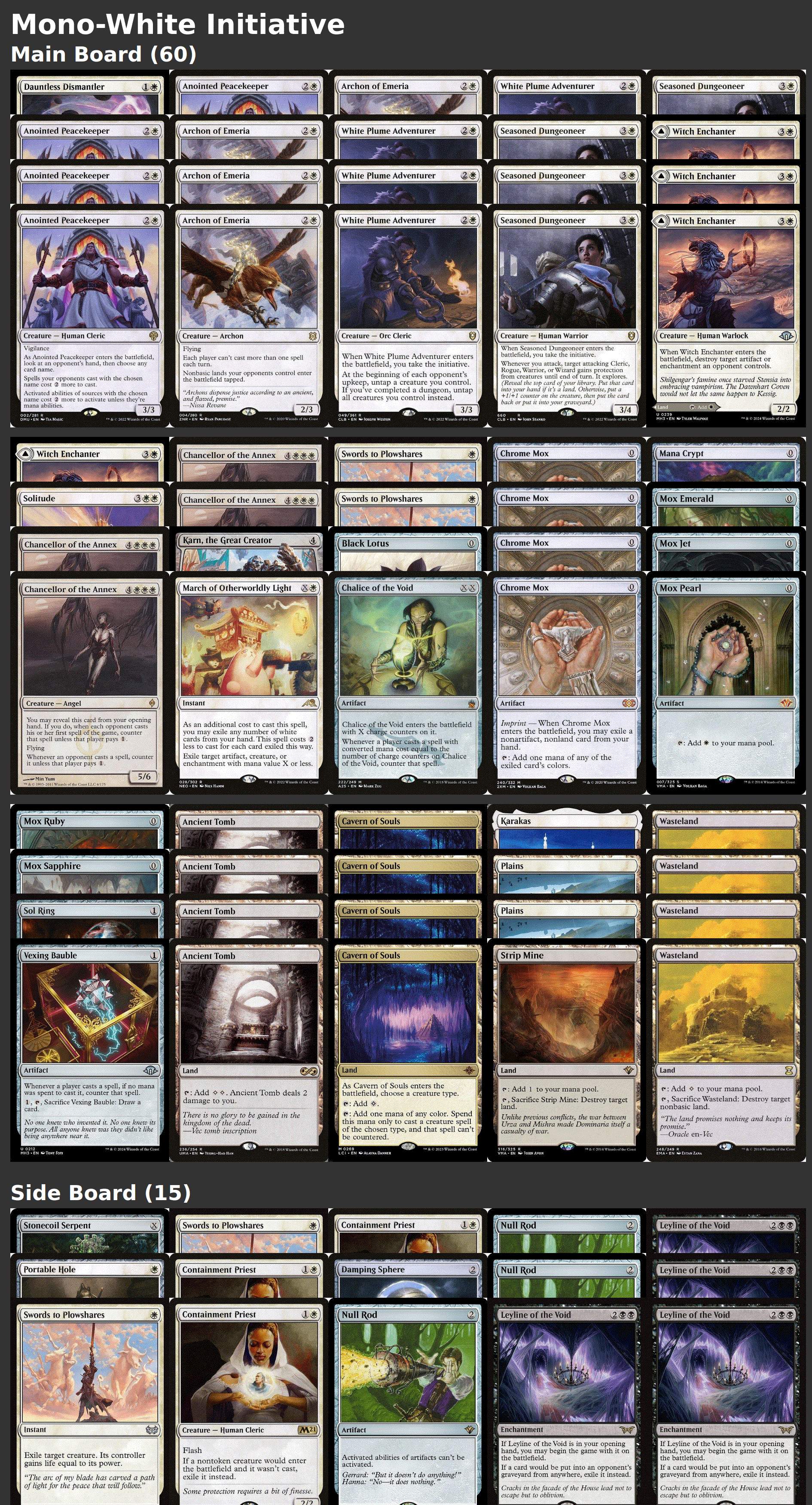 Mono-White Initiative