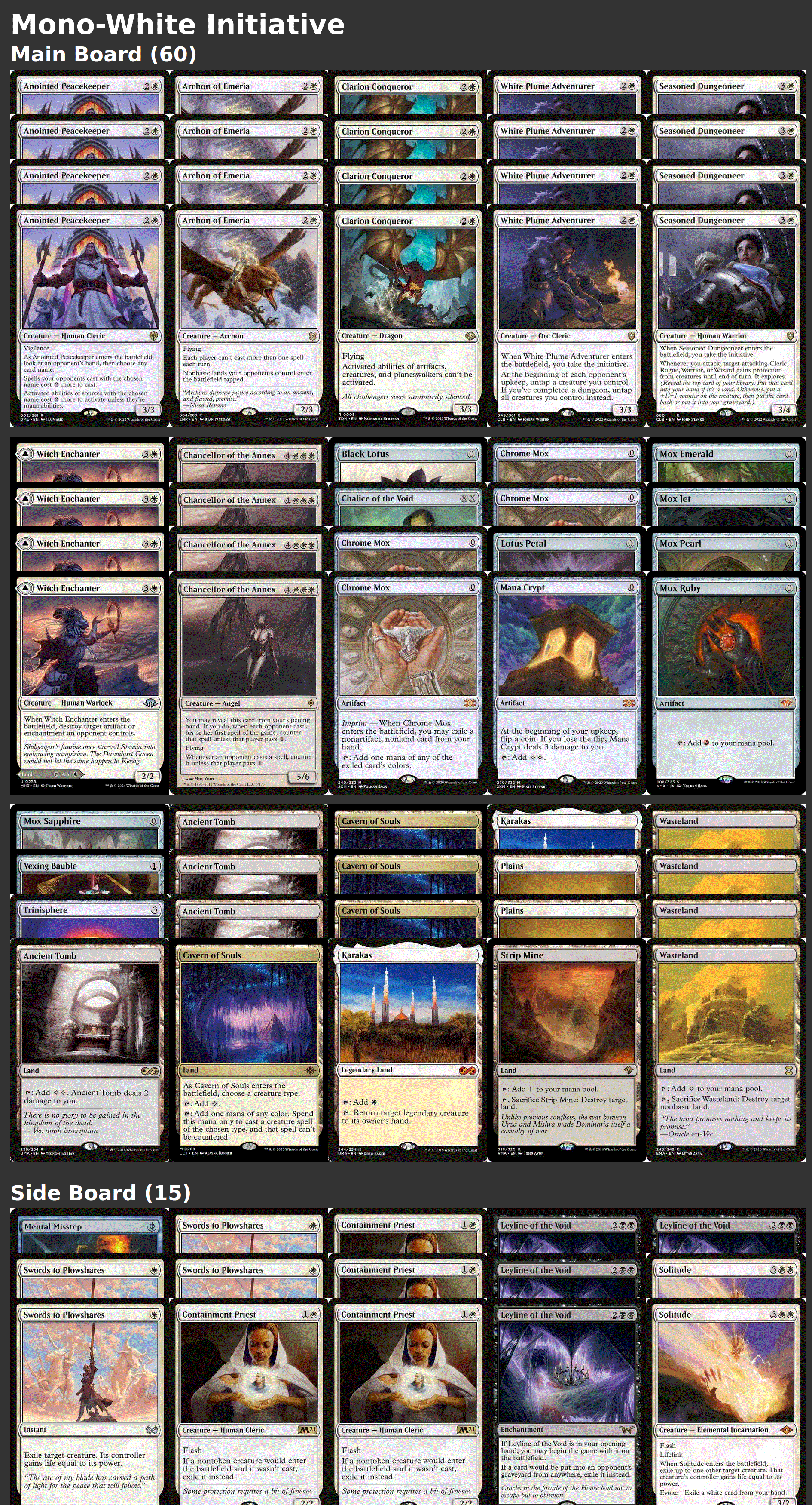 Mono-White Initiative