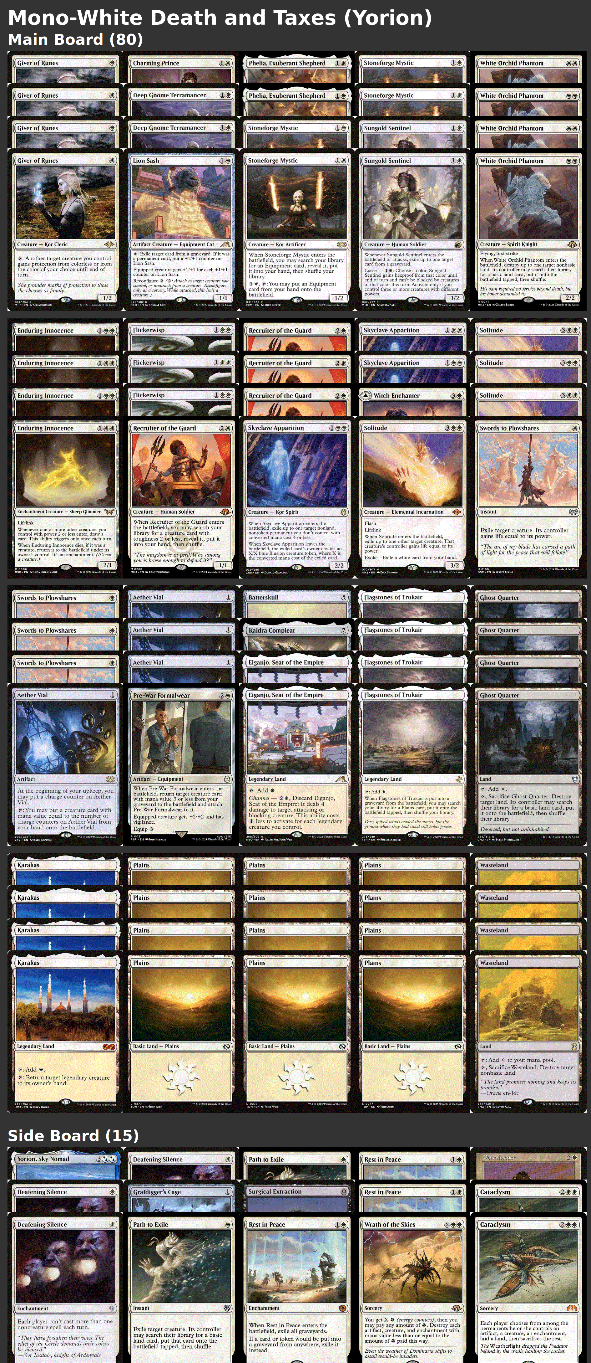 Mono-White Death and Taxes (Yorion)