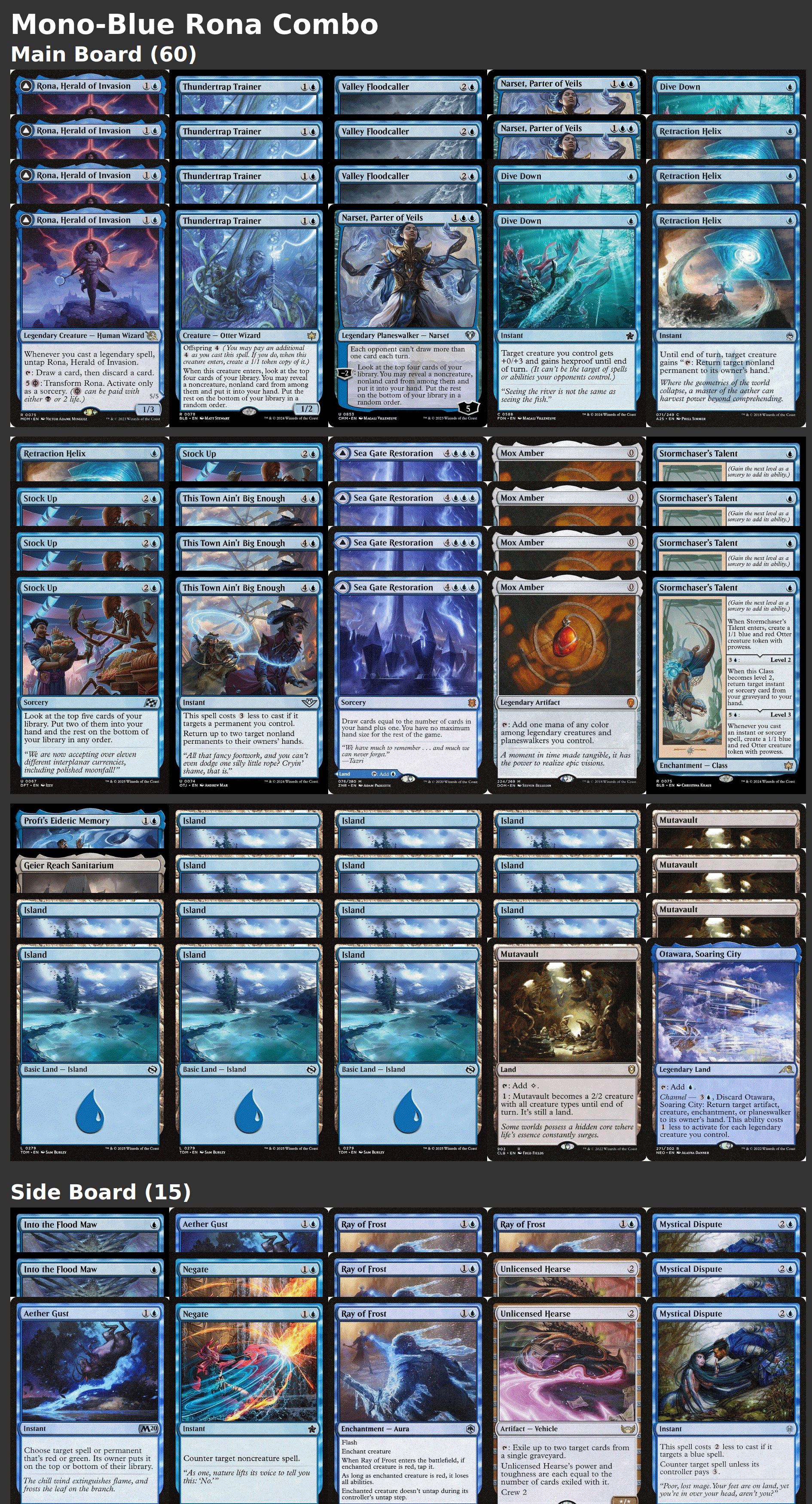 Mono-Blue Rona Combo