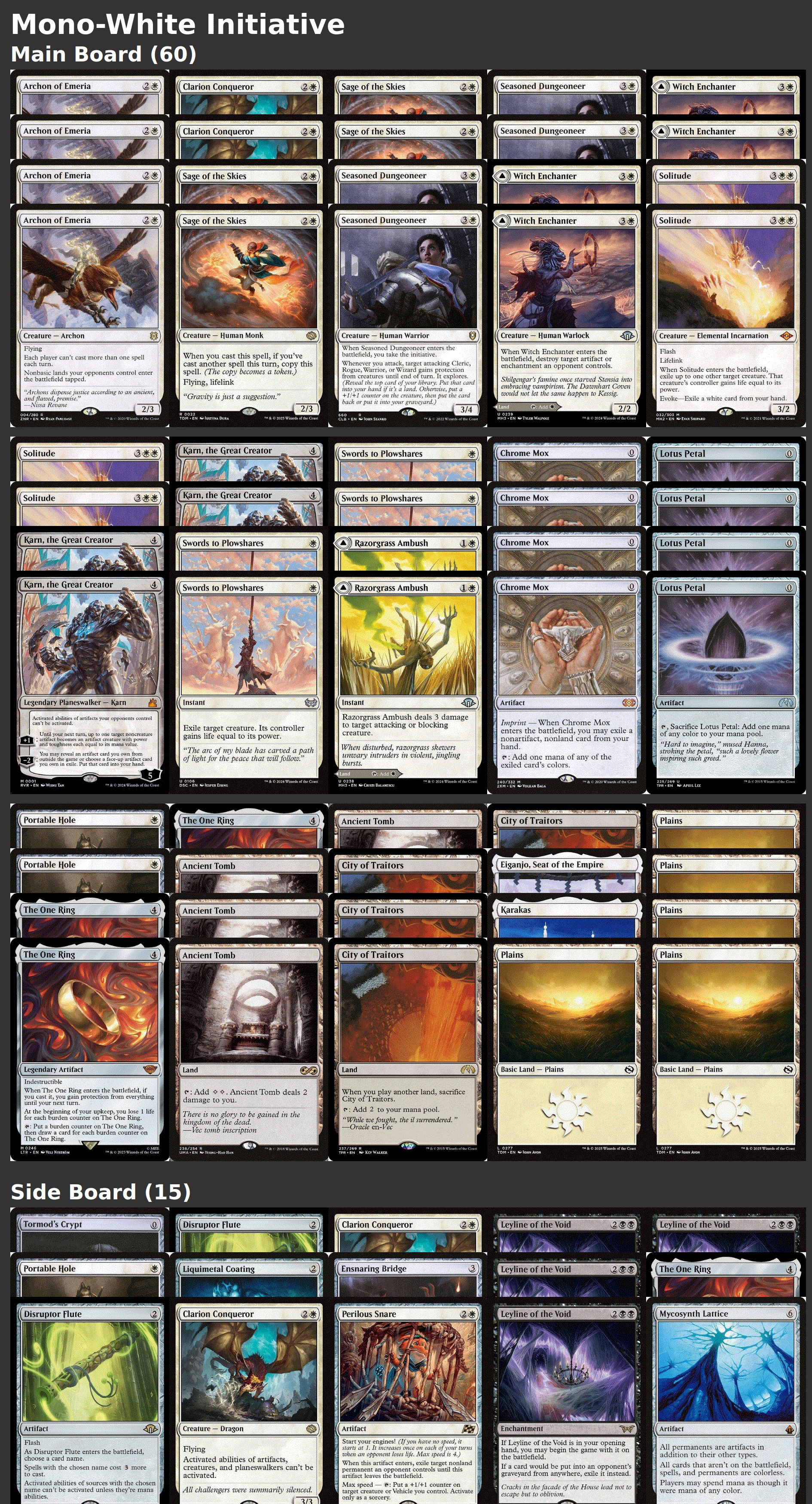 Mono-White Initiative