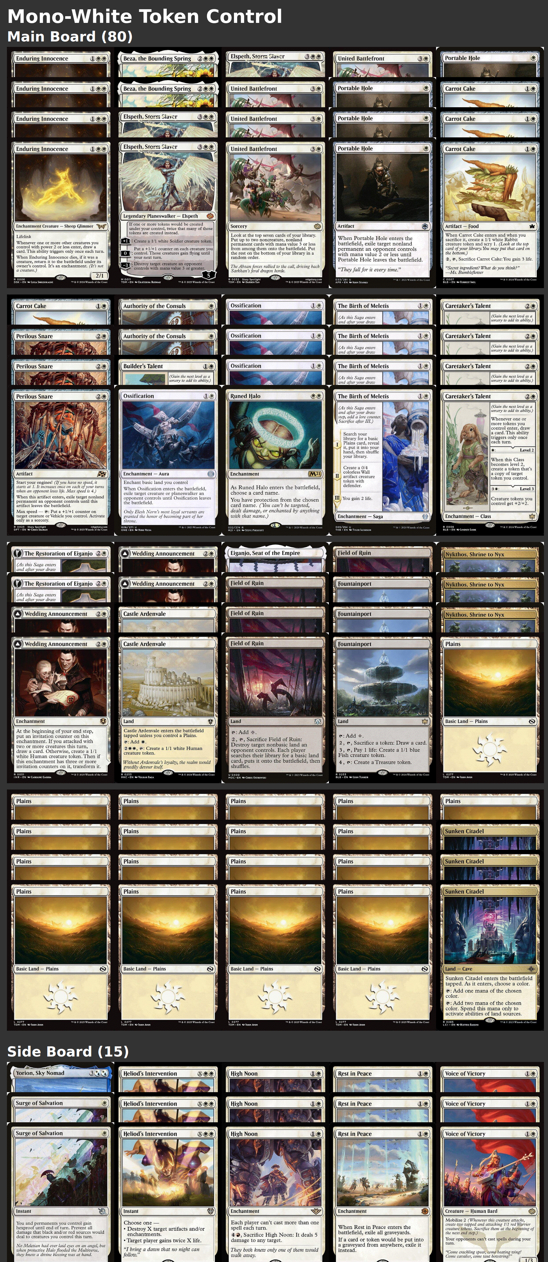 Mono-White Token Control