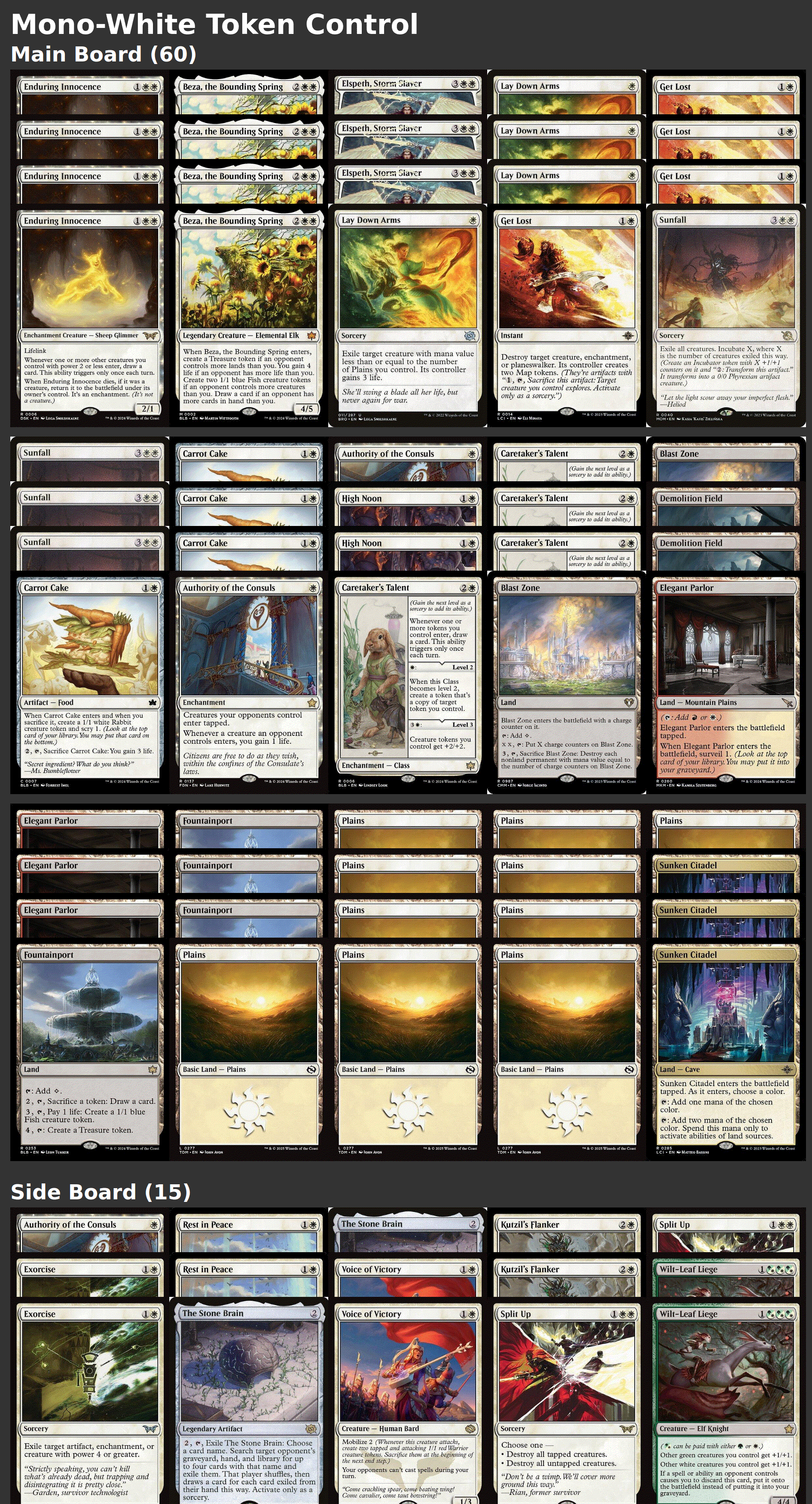 Mono-White Token Control
