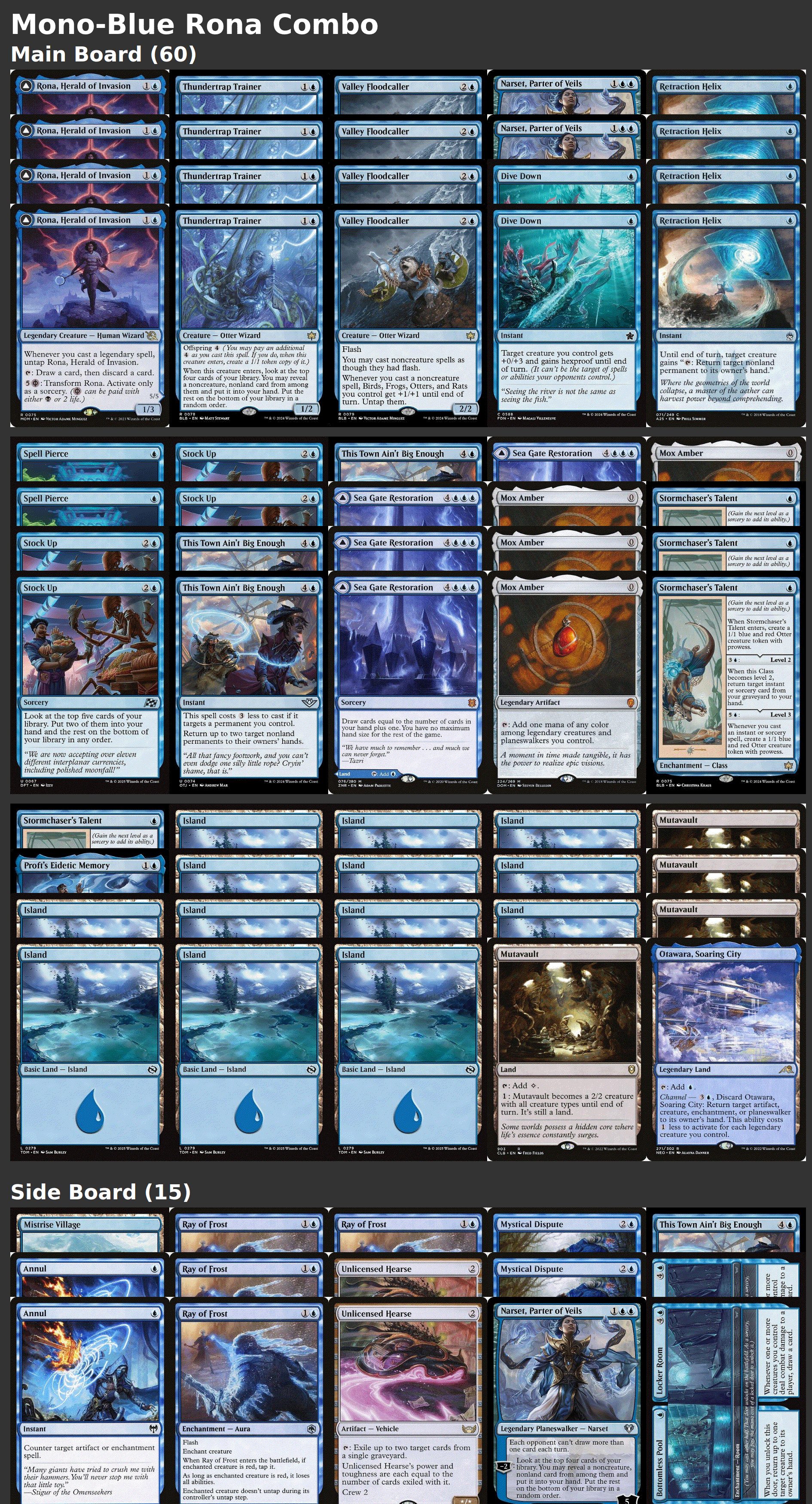 Mono-Blue Rona Combo