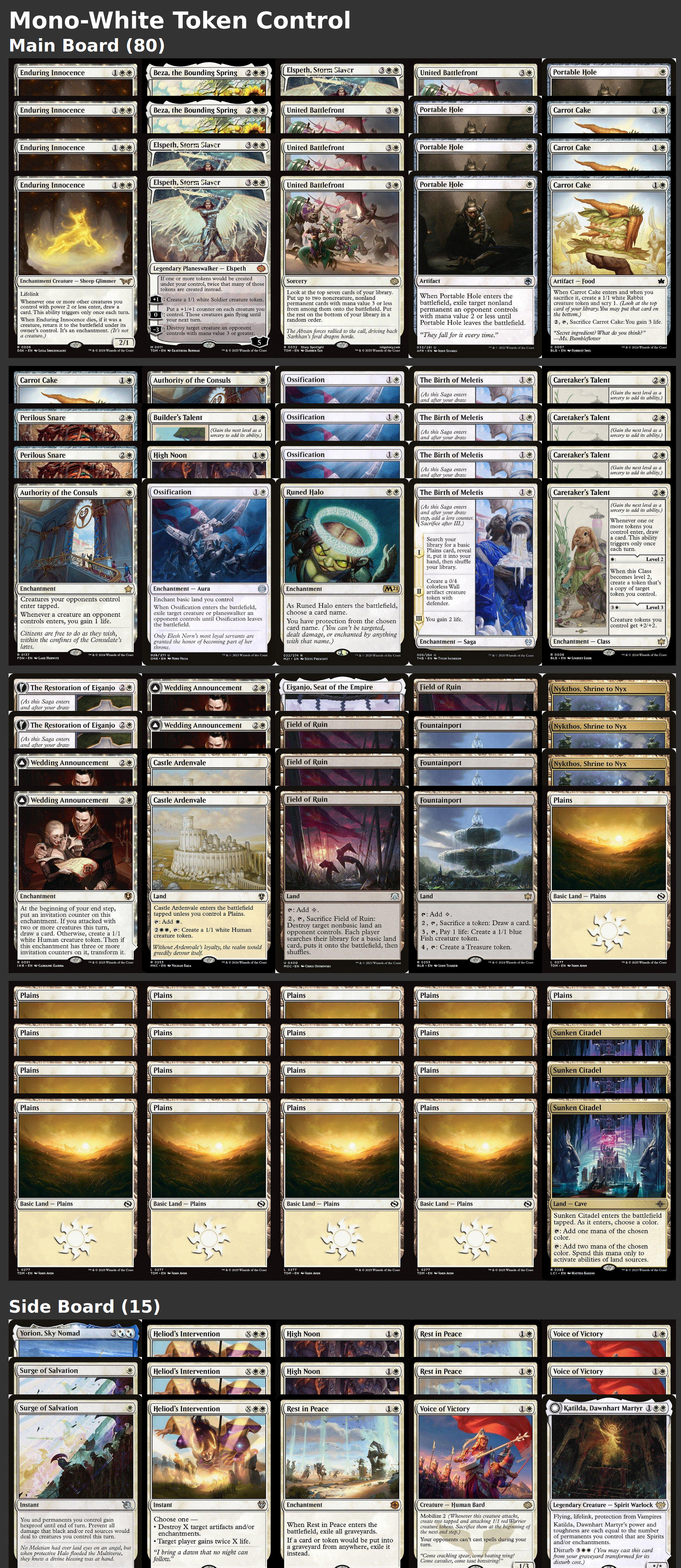 Mono-White Token Control