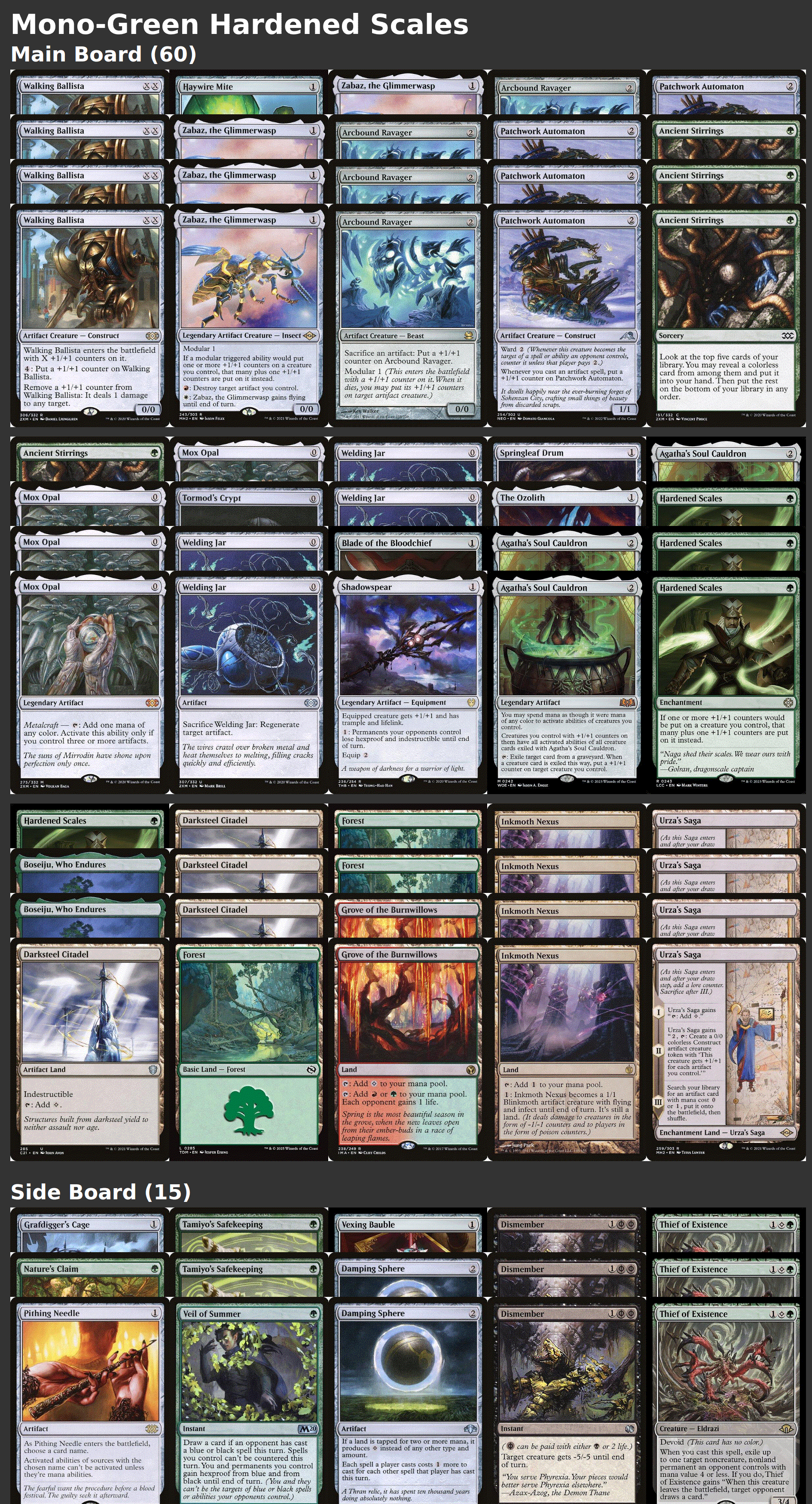 Mono-Green Hardened Scales